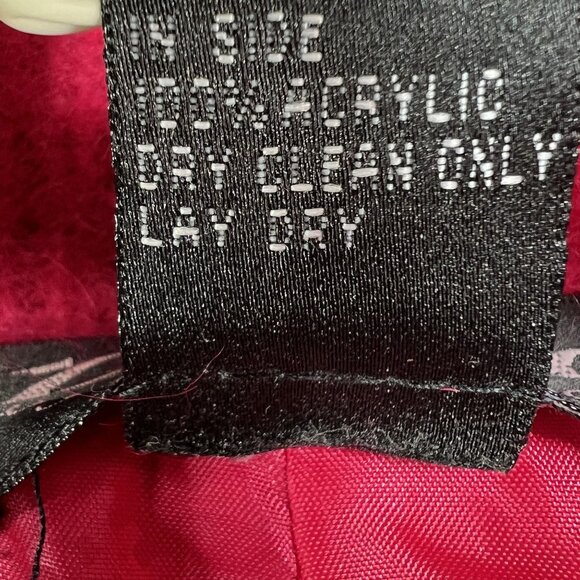 Vintage VENESHA Womens L 80% Angora Fuzzy Fuchsia Zip Sweater Jacket Old Money - Picture 15 of 16